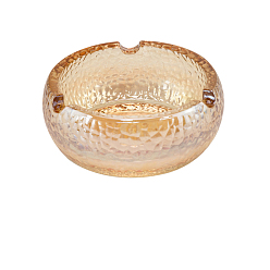 Золотистый Стеклянная пепельница, украшение стола в домашнем офисе, полосатый узор, круглые, золотые, 150x60 мм