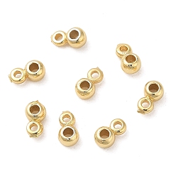 Golden Rack Plating Brass Tube Bails, Loop Bails, Rondelle, Golden, 5x3x2mm, Hole: 1.2mm and 1mm