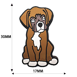 Сиена Экологичные силиконовые фокусные бусины в форме собаки, пищевые, экологически чистые, цвет охры, 30x17 мм