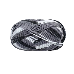 Dark Gray 6-Ply Milk Cotton Knitting Acrylic Fiber Yarn, for Weaving, Knitting & Crochet, Dark Gray, 3mm