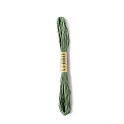 Medium Sea Green Polyester Embroidery Threads for Cross Stitch, Embroidery Floss, Medium Sea Green, 0.15mm, about 8.75 Yards(8m)/Skein