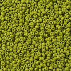 (RR2316) Matte Opaque Lime MIYUKI Round Rocailles Beads, Japanese Seed Beads, 15/0, (RR2316) Matte Opaque Lime, 1.5mm, Hole: 0.7mm, about 27777pcs/50g