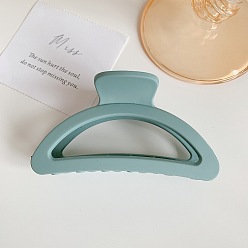 3# Light Blue Matte Hair Claw Clip for Women, Shark Jaw Clamp with Morandi Headpiece