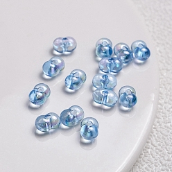 Light Sky Blue Transparent Acrylic Beads, Light Sky Blue, 8x5mm, Hole: 2mm