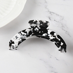 Black Cellulose Acetate(Resin) Claw Hair Clips, Hair Accessories for Women Girls, Black, 40x95mm