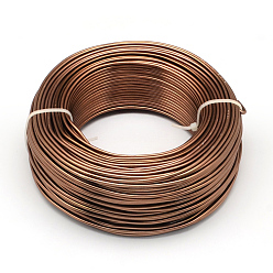 Sienna Round Aluminum Wire, Bendable Metal Craft Wire, for DIY Jewelry Craft Making, Sienna, 3 Gauge, 6.0mm, 7m/500g(22.9 Feet/500g)