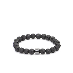 volcanic rock Natural Tiger Eye and Lava Stone Beaded Bracelet for Men and Women - Yoga Meditation Jewelry