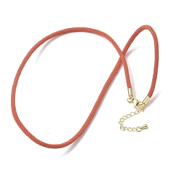 Лосось 3 изготовление ожерелий из нейлонового шнура миланского плетения толщиной ☐ мм, с латунными выводами и 304 застежками из лобстера из нержавеющей стали, золотые, стойки покрытие, долговечный, salmon, 17.83 дюйм (45.3 см)