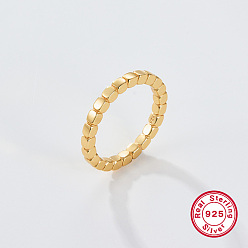 Real 18K Gold Plated 925 Sterling Silver Fingers Rings, with 925 Stamp, Real 18K Gold Plated, Inner Diameter: 16mm