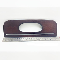 Coconut Brown Wood Bag Handle, Rectangle-shaped, Bag Replacement Accessories, Coconut Brown, 9.3x29.2x0.9cm, Inner Diameter: 12.4x4.9cm