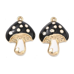 Синий Подвески из эмали и сплава, грибные прелести, стойки покрытие, без кадмия, без никеля и без свинца, золотые, синие, 21.5x15.5x4 мм, отверстие : 1 мм