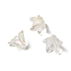 Clear AB Transparent Acrylic Bead Caps, Lily Flower, Clear AB, 16x12mm, Hole: 1.2mm, 825pcs/500g