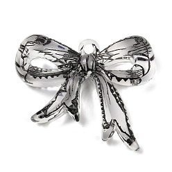 Черный Печатные акриловые подвески, аэрозольной краской, bowkont, чёрные, 40.5x49x11.5 мм, отверстие : 3 мм