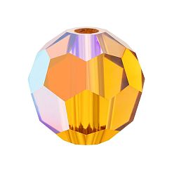 10070 200 Topaz AB Хрустальные бусины preciosa®, чешский хрусталь, 451 19 602 круглый, 10070 200 топаз аб, 6 мм, отверстие : 1.2 мм