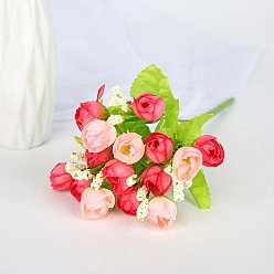 Crimson Plastic Eucalyptus Artificial Flower, for Wedding Party Home Room Decoration Marriage Accessories, Crimson, 240mm