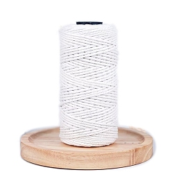 Белый 2-слойный круглый хлопковый шнур, для diy craft, белые, 2 мм, около 164.04 ярдов (150 м) / рулон