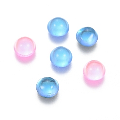 Mixed Color Transparent K9 Glass Cabochons, Flat Back, Half Round/Dome, Mixed Color, 4x2mm