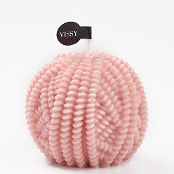 Pink Ball of Yarn Shaped Aromatherapy Smokeless Candles, with Box, for Wedding, Party, Votives, Oil Burners and Christmas Decorations, Pink, 5.9x6.7cm