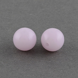 Lilac Imitation Jelly Acrylic Beads, Round, Lilac, 8mm, Hole: 1.5mm, about 1700pcs/500g