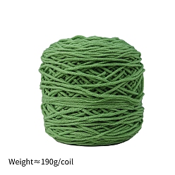 Зеленый лайм 190g 8-слойная молочная хлопчатобумажная пряжа для тафтинговых ковриков, пряжа амигуруми, пряжа для вязания крючком, для свитера, шапки, носков, детских одеял, зеленый лайм, 5 мм