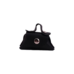 Black Mini Plastic Doll Handbag, for Doll Girls Accessory Bag, Black, 60x50x25mm