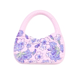 Фиолетовый Подвески из эмали и сплава, стойки покрытие, брелоки для сумок, окрашеные, без кадмия, без никеля и без свинца, фиолетовые, 27x25x4 мм, отверстие : 13x15 мм