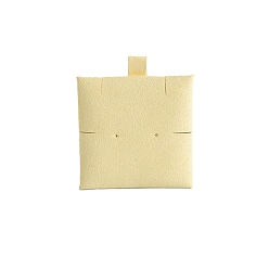 Желтый Двусторонняя карточка-вкладыш для ювелирных изделий из микрофибры, квадратные серьги, ожерелье, вставка-подушечка, для сумок-конвертов, желтые, 6x6 см