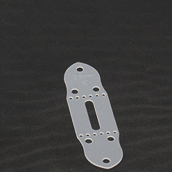 White PVC Frosted Leather Punching Positioning Template Set, Belt Holes Templates, for DIY Leathercraft Tools, White, Hole: 25mm