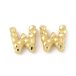 Letter W Латунные подвески, письмо амулеты, стойки покрытие, долговечный, без кадмия и без свинца, золотые, Буква W, 19~20x11~19x6.5~7 мм, отверстие : 3~4x2.5 мм