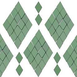 Dark Sea Green Gorgecraft Glass Cabochons, Mosaic Tiles, for Home Decoration or DIY Crafts, Rhombus, Dark Sea Green, 19x12x3mm, about 200pcs/bag
