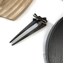 Черный Вилки для волос из ацетата целлюлозы, аксессуары для волос для женщин и девочек, чёрные, 115x40 мм