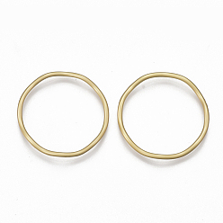 Matte Gold Color Smooth Surface Alloy Linking Ring, Ring, Matte Gold Color, 28x2.5mm