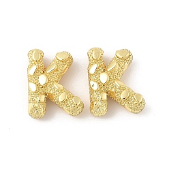 Letter K Латунные подвески, письмо амулеты, стойки покрытие, долговечный, без кадмия и без свинца, золотые, Письмо K, 19~20x11~19x6.5~7 мм, отверстие : 3~4x2.5 мм