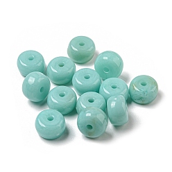 Medium Turquoise Opaque Acrylic Bead, Rondelle, Medium Turquoise, 8x5mm, Hole: 1.6mm