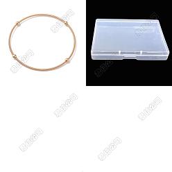 Золотой 16шт. браслет из нержавеющей стали с цепочками-спутниками, эластичный, для женщин, золотые, внутренний диаметр: 2-1/4 дюйм (5.8 см)