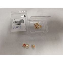 (52) Непрозрачная лаванда 9 шт. 3 цвета латунные эмалевые подвески, зонт шарм, с целью перехода в кольце, без свинца и без кадмия, долговечный, стойки покрытие, реальный 18 k позолоченный, разноцветные, 11.5x11.5 мм, отверстие : 3.4 мм, 3 шт / цвет