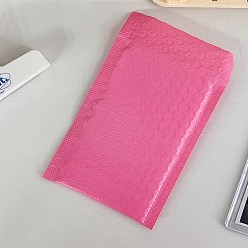 Hot Pink Rectangle Self Seal Bubble Mailers, Waterproof Padded Envelope Packaging, for Jewelry Makeup Supplies, Hot Pink, 19x11cm