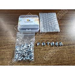 Platinum PandaHall Elite 48Pcs 6 Style Letter Slider Beads, Platinum Plated Alloy Crystal Rhinestone Slide Charms, for Watch Band Bracelet Making, Platinum, 11~13x9~11.5x4~5mm, Hole: 7.5~8x1mm, 8pcs/style, 6style, 48pcs/box