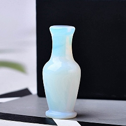 Opalite Opalite Carved Vase Figurines, for Home Office Desktop Feng Shui Ornament, 48x20mm