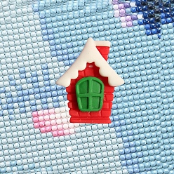 House Christmas Diamond Painting Magnet Cover Holders, Silicone Locator, Positioning Tools, House Pattern, Packing Size: 35x35x18mm