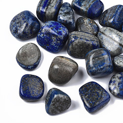 Lapis Lazuli Natural Lapis Lazuli Beads, Tumbled Stone, Healing Stones for 7 Chakras Balancing, Crystal Therapy, Vase Filler Gems, No Hole/Undrilled, Nuggets, 18~30x20~25x7~23mm, about 250~300g/bag