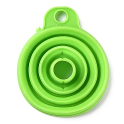Lawn Green Foldable Silicone Funnel Diamond Painting Tools, Diy Diamond Painting Accessories, Lawn Green, 78x65x25mm