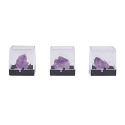 Amethyst Nuggets Natural Amethyst, Rough Raw Stone Home Display Decorations, with Packing Box, 13~34x5~27x5~27mm, 6pcs/box