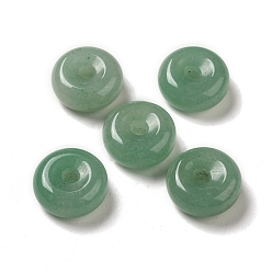 Green Aventurine Natural Green Aventurine European Pendants, Donut/Pi Disc Charms, Large Hole Pendants, 16~17x6~7mm, Hole: 3~3.5mm