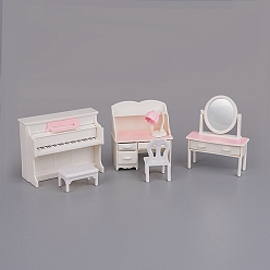 Белый Пластиковая мини модель, аксессуары для кукольного домика с микро-ландшафтом, притворяясь опорными украшениями, белые, 70x122x118 мм