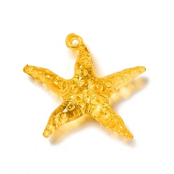 Золотистый Прозрачные акриловые подвески, очарование морской звезды, золотые, 40x44x9.5 мм, отверстие : 2.2 мм, Около 150 шт / 500 г