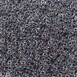 (RR3203) Magic Violet Lined Crystal MIYUKI Round Rocailles Beads, Japanese Seed Beads, (RR3203) Magic Violet Lined Crystal, 8/0, 3mm, Hole: 1mm, about 422~455pcs/bottle, 10g/bottle