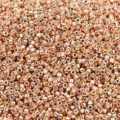 (DB2518)Duracoat Galvanized Rose Gold Бусины miyuki delica, цилиндр, японский бисер, 11/0, (db2518)duracoat оцинкованный розовое золото, 1.3x1.6 мм, отверстие : 0.8 мм, около 10000 шт / упаковка, 50 г / мешок