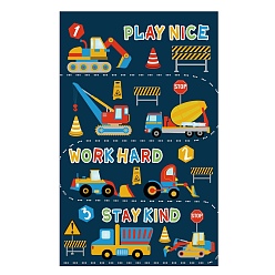 Полуночно-синий Картина из хлопка и льна, с рисунком слово, декоративные аксессуары, прямоугольные, темно-синий, 440x280 мм