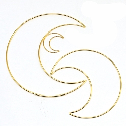 Луна Железные обручи, макраме кольцо, для рукоделия и тканой сетки / полотна с перьями, луна, 50 мм